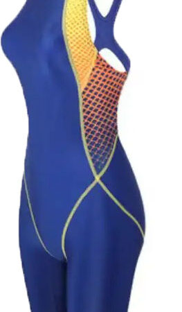 Blauw kopiƫren Vis Wedstrijdbadpak Blauw