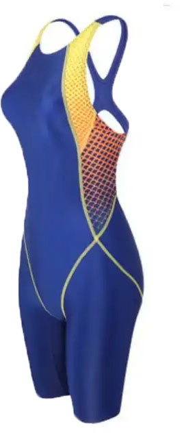 Blauw kopiëren Vis Wedstrijdbadpak Blauw